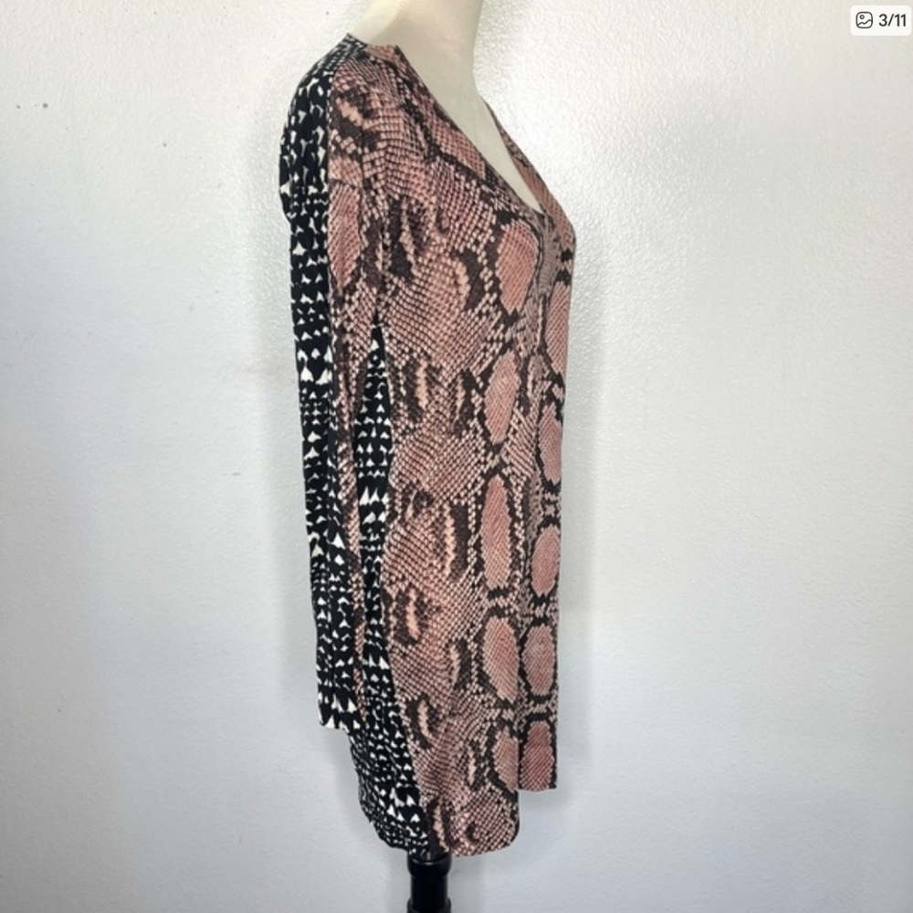 Stella McCartney Snakeskin Virgin Wool Mini Dress Tunic Eu 40